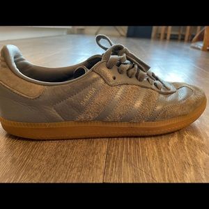 grey Adidas Sambas